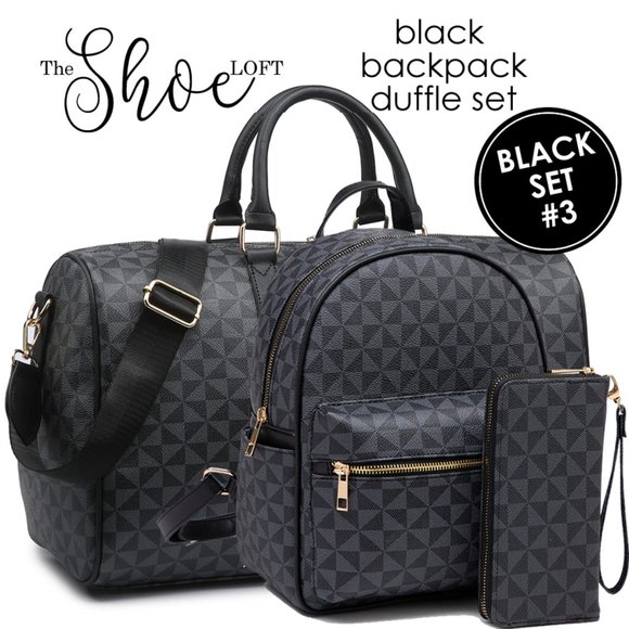 Duffle Bag Tote or Backpack Travel Set with Wallet - Picture 5 of 14